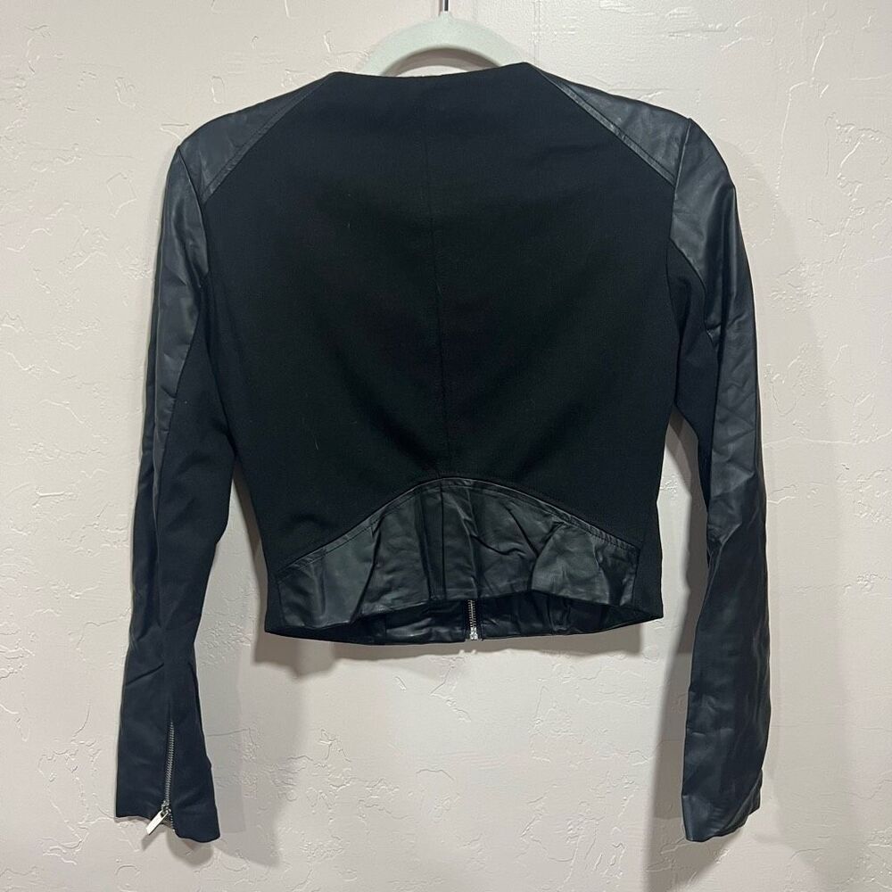 Bebe Collarless Moto Jacket - Picture 3 of 5